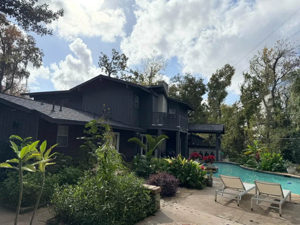 Briar Bayou — rear elevation and pool