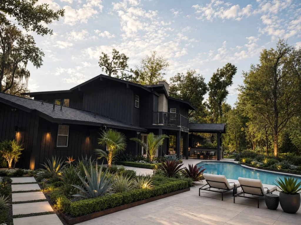 Briar Bayou — rear elevation and pool