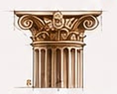 A classical fluted column and capital