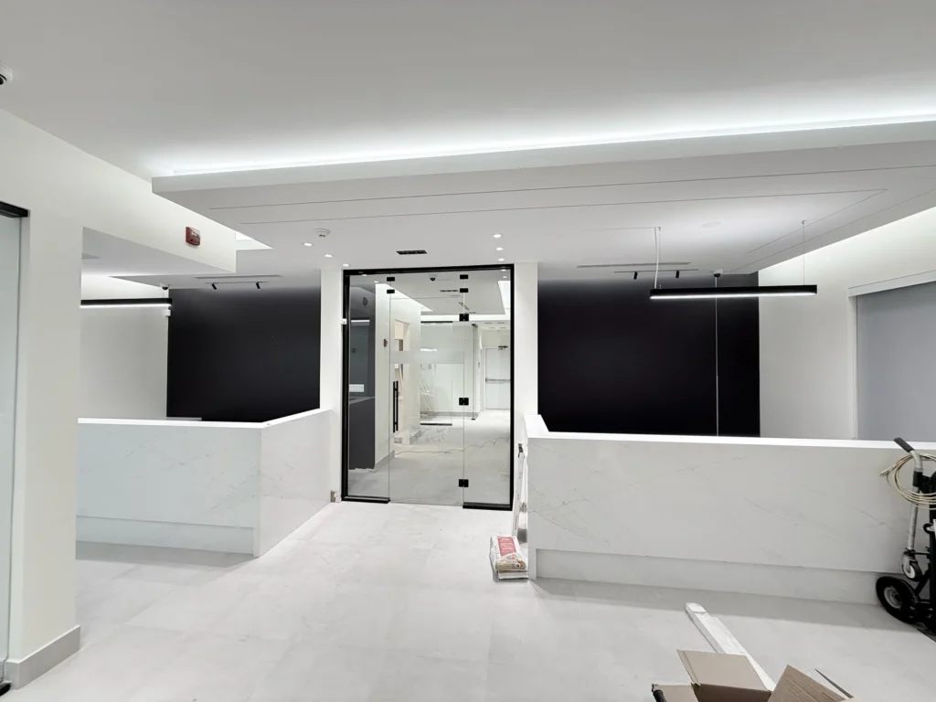 MAP Dental Implant & Cosmetics — Reception during fit-out