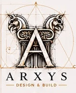 Stage five — the finished ARXYS mark with its wordmark